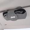 Magnetic Car Sun Visor Glasses Clip For Jeep Renegade Wrangler JK JL Grand Cherokee Compass Patriot Suede Sunglasses Holder ALU1