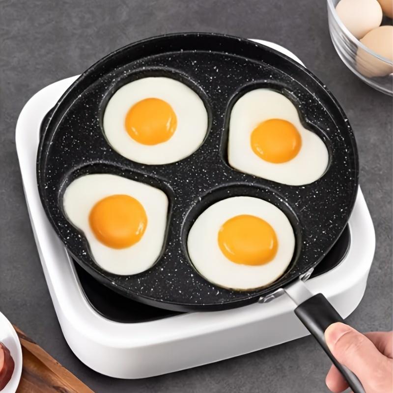 1pc Stainless Steel Non-Stick Skillet, Multi-Section Breakfast Pan with Burger & Egg Mold, Handle, Compatible with Gas Stove