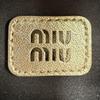 Excellent MIUMIU Charm TRICK MATELASSE KEYRING Gold Leather Women 5TL527 Used