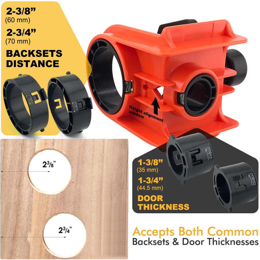 Door Lock Hole Drilling Kit Door Lock Installation Kit High Speed Steel Door Lock Hole Saw Drilling Kit with Template
