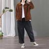 Women's Corduroy Solid Color Fashion Jacket Short Loose Korean Style Retro Versatile Casual Jacket Outer Wear Top