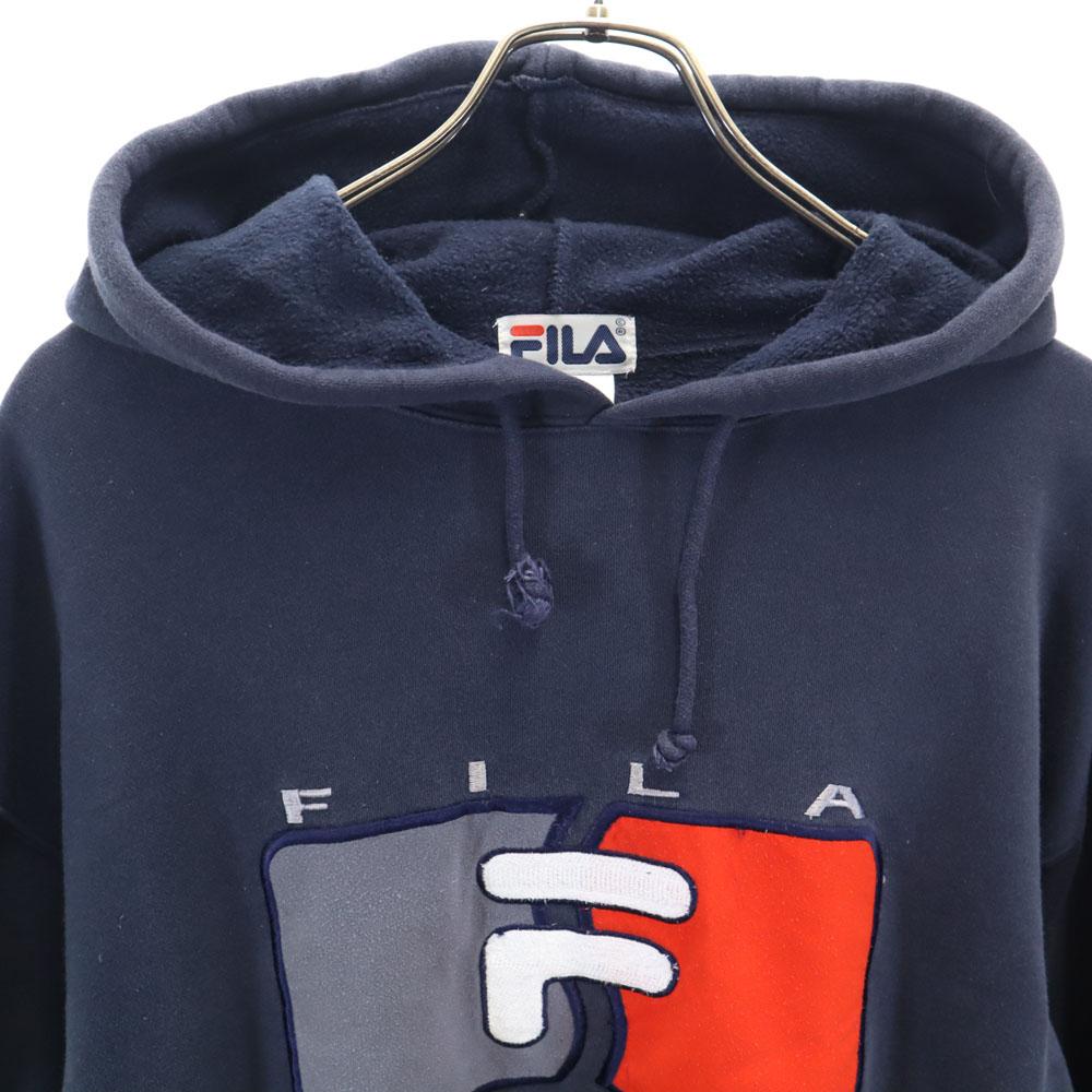 FILA 90s Old Logo embroidery Long sleeve Sweatshirts S Navy Men's Used