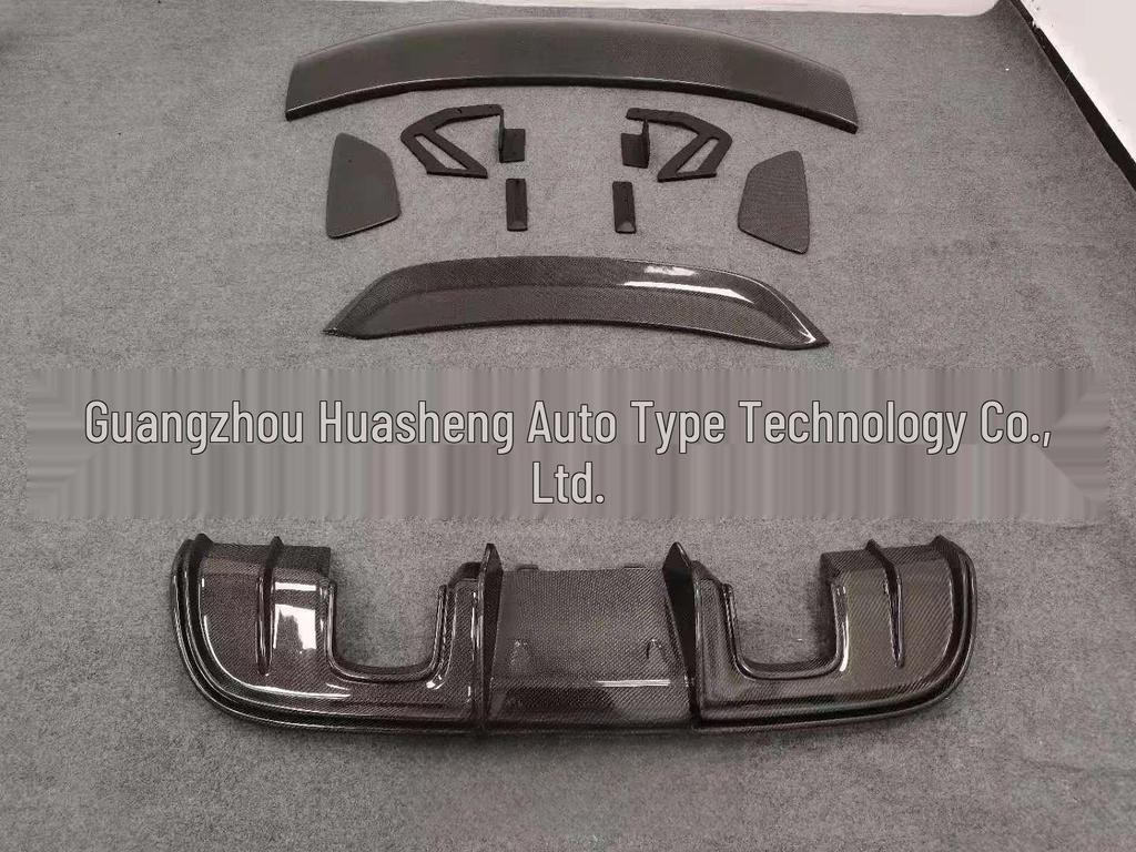 Porsche 718 GT4 Modified Carbon Fiber Rear Diffuser, Dual Exit Rear Lip.