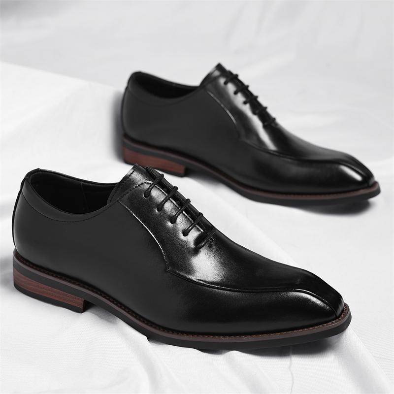 Fashion Fashion Trendy Casual Shoes Genuine Leather Oxford Shoes Comfortable Simple Men's Formal Dress Footwear Business Shoes Sneakers