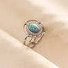 Moderne Sternenplanet Doppel-Schicht Oval Geometrisch Edelstahlringe Für Frauen Männer Schmuck Offen Verstellbarer Ring Geburtstag Anillos