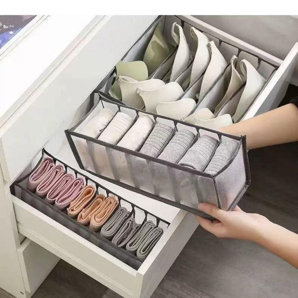 Large Capacity Underwear Storage Organizer Foldable Clothes Storage Case  Bedroom Storage