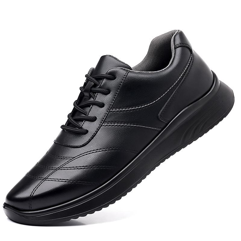 New Men's Casual Leather Shoes Men's Trendy Fashion Single Shoes Wear-resistant Soft Sole Soft Surface Sports Men's Shoes