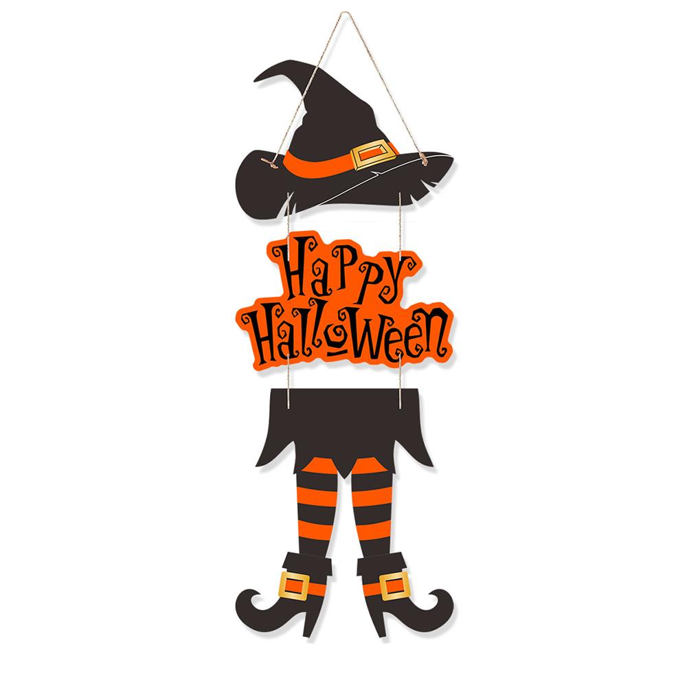 Runtowo  1pc Happy Halloween Paper Door Hanging , Halloween Witch Decoration Pendant , Halloween Party Decorations