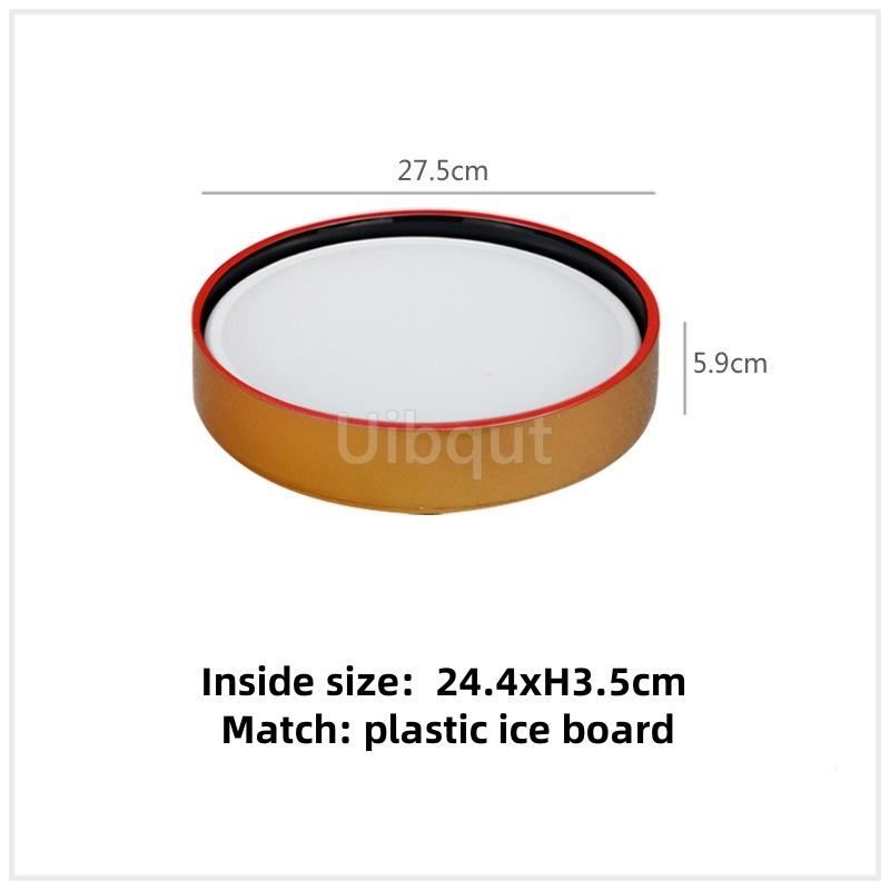 Japanese sushi bucket cuisine sashimi raw fish seafood dish fruit dish food Salmon Ice Plate Ice Saucer round tray tableware art