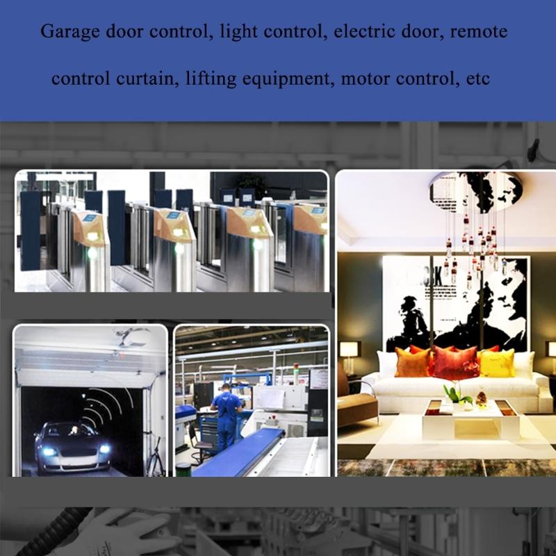 433MHz/315MHz High Power AC220V-380V RF Remote Control Switch 2CH Receiver Industrial Transmitter for Pump LED Light