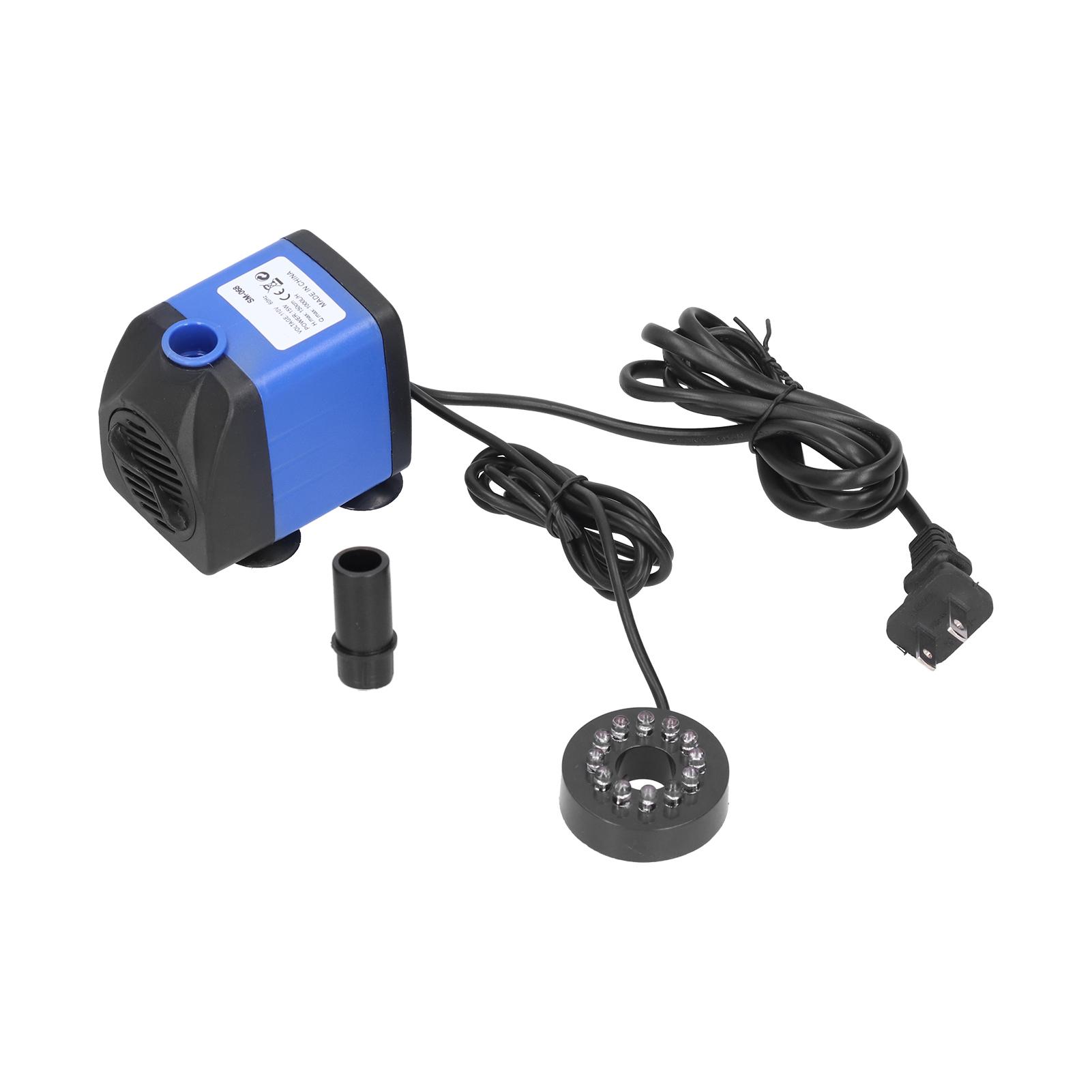 

Submersible Pump Colorful LED Light 3 In 1 Landscaping Fountain Pump for Aquarium Fish Tank