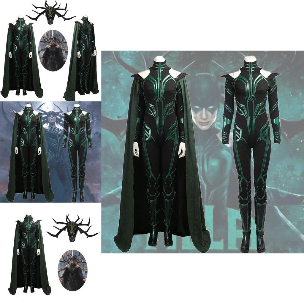 Goddess Of Death Hela Costume Set For Women Thor Ragnarok Cosplay Outfit