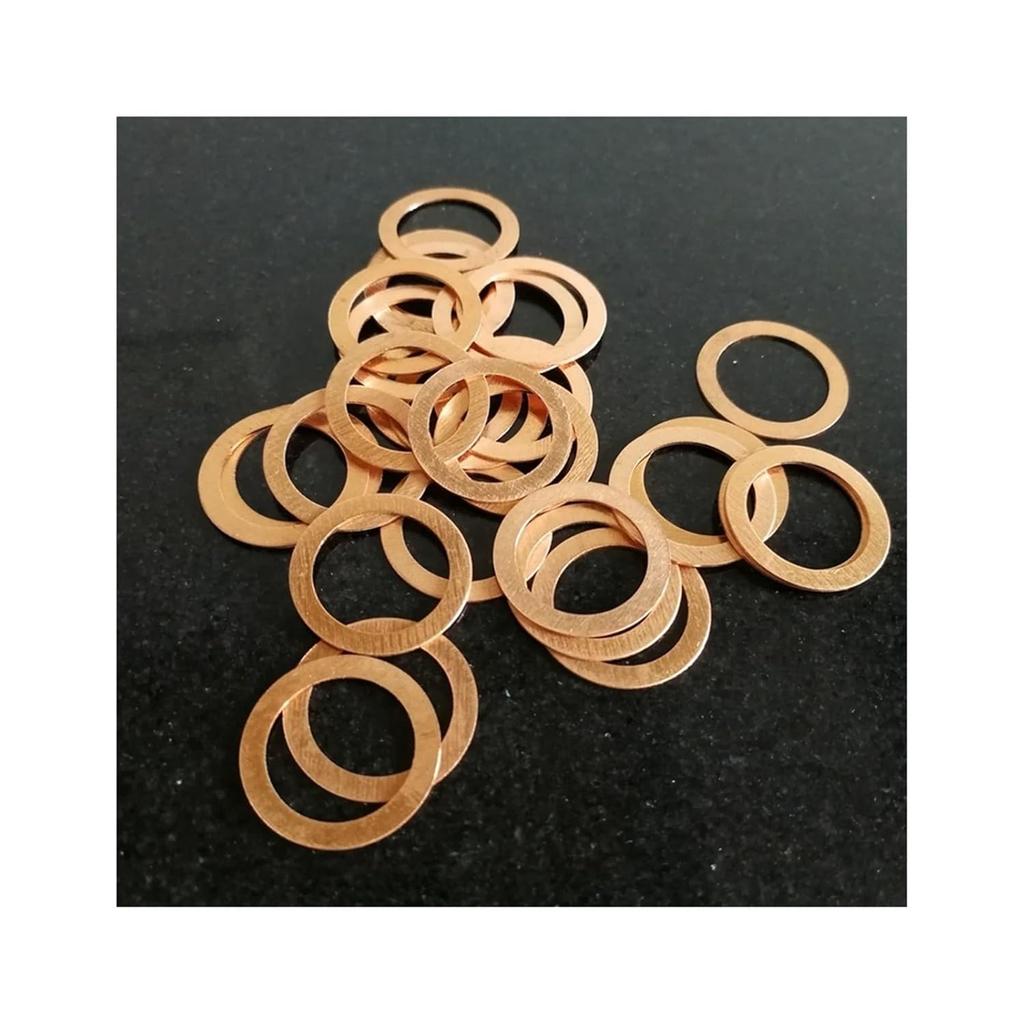 Copper Flat Washer M25 Seal Gasket Inner Diameter 25mm Sealing Ring Thin Sheet T3 Red Copper Washer(25x31x3 (5pcs))