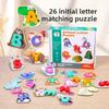 Wooden Childrens Alphabet Animal Puzzle With Educational Blocks For Early Learning