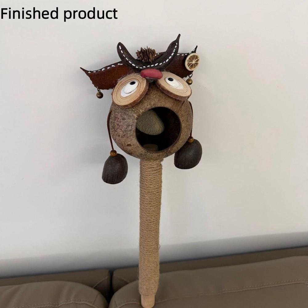 Natural Nut Husk DIY Craft Kit Whimsical Design Nut Husk Wand Rattle drum Different Occasions