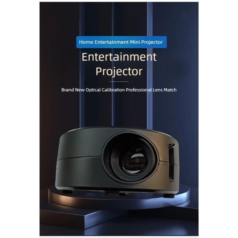 Portable Compact ABS Projector for Corded Screen Mirroring for Phone and 1080P Resolution and Direct USB MP4 Playback