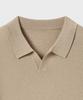 Non Blank Cool Touch Half Sleeve Collar Knit_Beige
