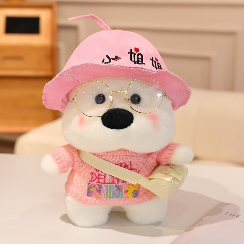 Cartoon Cute Dressing West Highland Doll Plush Toy Puppy Dog Doll Girl Company Soothing Doll
