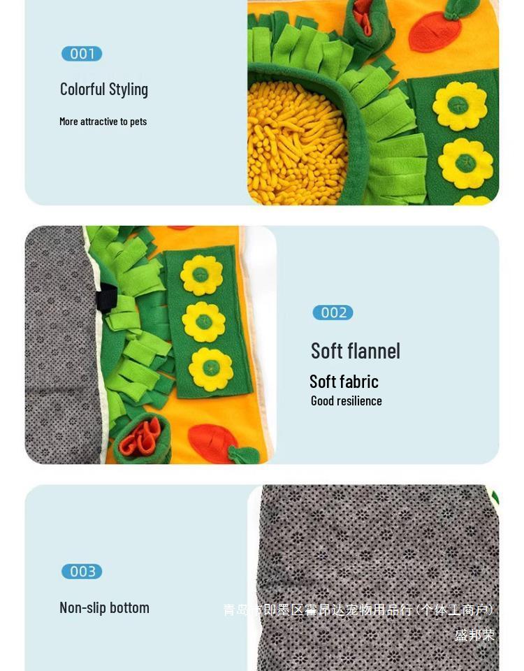 Pet Snuffle Mat: Dog & Cat Boredom Buster, Sniffing Toy, Energy Exertion, Slow Feeder, Enrichment Mat.