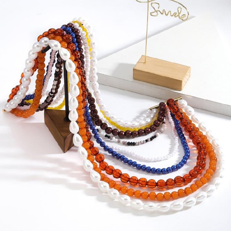 Lightweight Colorful Layering Bead Necklace Party Festival Jewelry Trendy Women Accessory Fashion Clavicle Chain