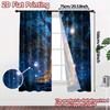 2pcs   2D FLAT PRINTING Curtains (Without Rod) Celestial Harmony Chic Curtain Cloth Yarn Curtains Holiday Ldeal for Bedroom