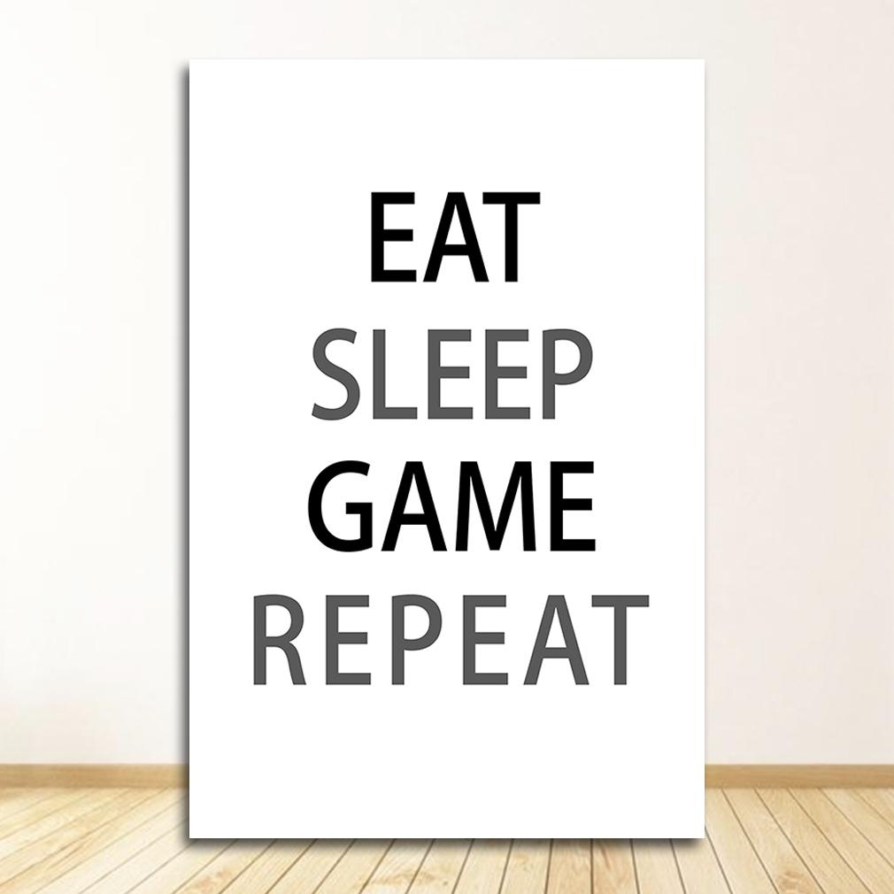 

Новинка 2022 года, настенные художественные картины для мальчиков, домашний декор, цитаты геймера, печать на холсте и украшение для детской спальни 21x30cm No Frame