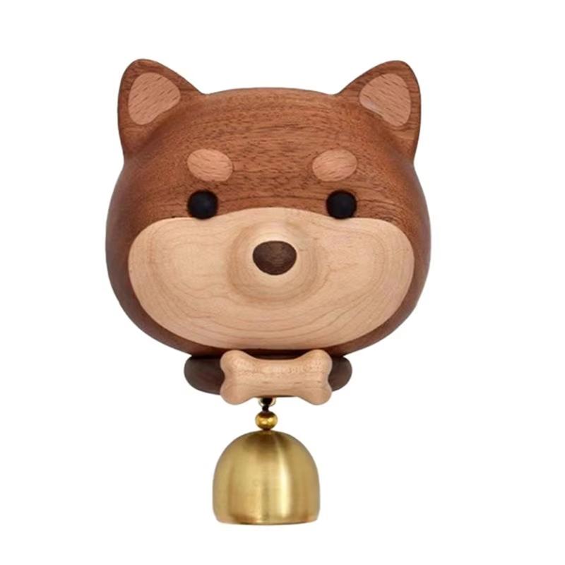 Cartoon Door Bell Ornament Doorbell Dog Wind Chime Wooden Bell Wood Doorbell Door Chime Door Opening Shopkeepers Bell Quality