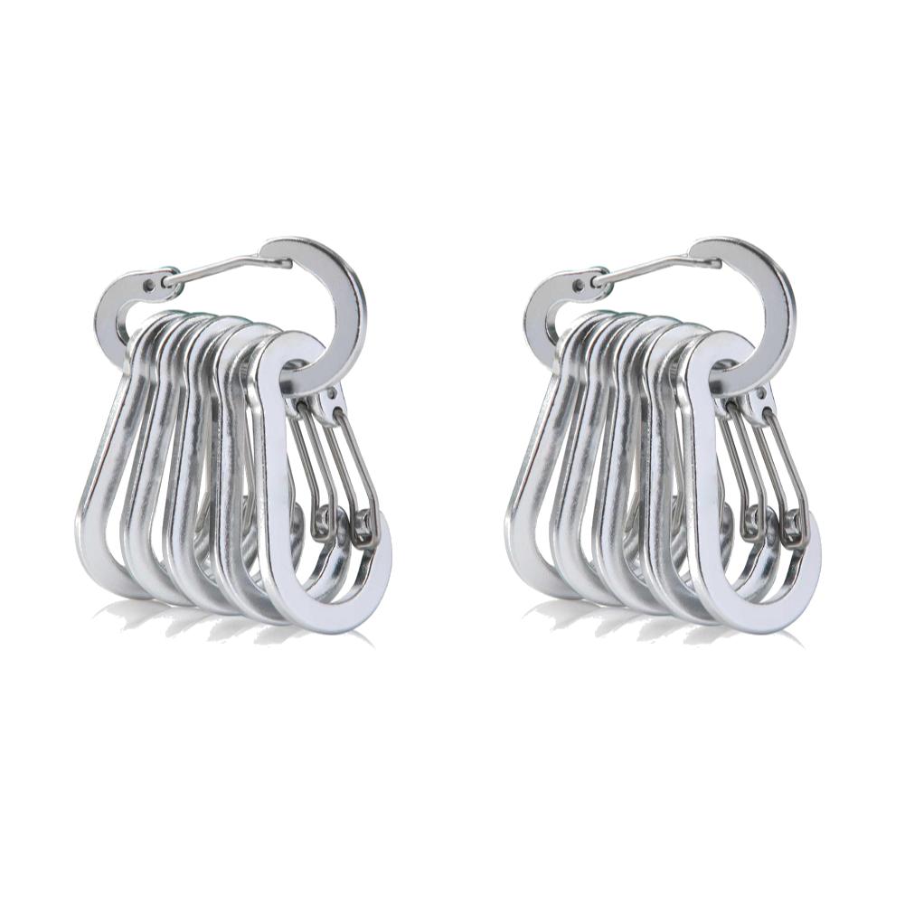 6/12pcs Carabiner Clip Aluminum Alloy Keychain Lock Buckle Snap D-Ring Outdoor Backpack Camping Multi Tool Fishing Hiking Hook