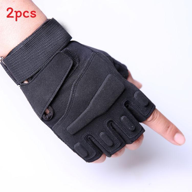 Tactical Gloves Outdoor Fitness Riding Sun Protection Half Finger With Sweat Wicking For Adults