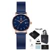 Gohuos 7821 Classic Luxury Women Mesh Steel Band Watch Simple Casual Round Dial Quartz Date Watches Clock Gifts for Ladies Reloj