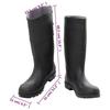 VidaXL Bottes de pluie noir taille 38-46 PVC
