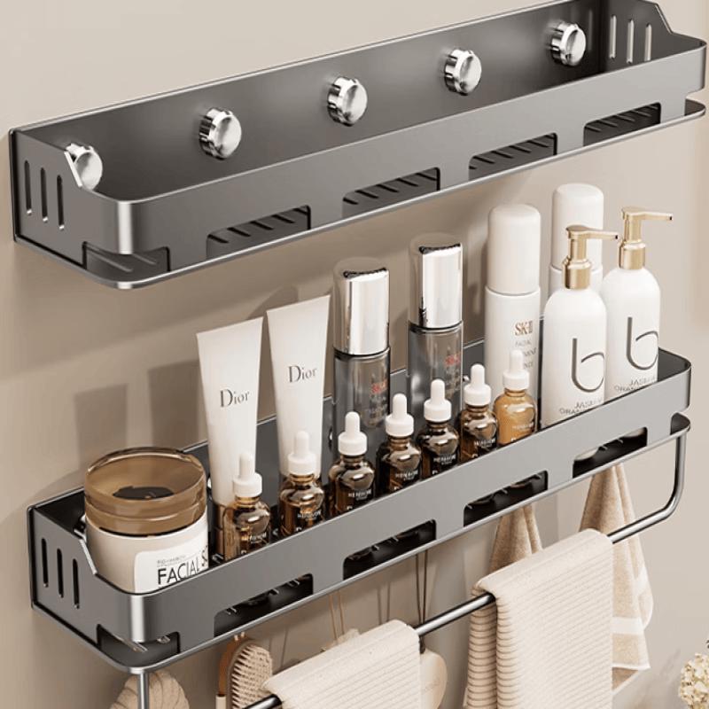 Cream Style Suction Cup Kitchen Storage Rack