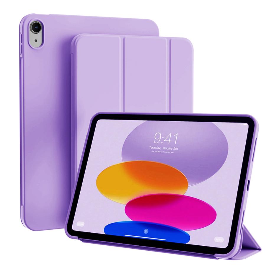For iPad (A16) 11th 10th Generation Case 10.9 / 11 , Magnetic Flip Smart Cover Slim Trifold Auto Wake/Sleep Case