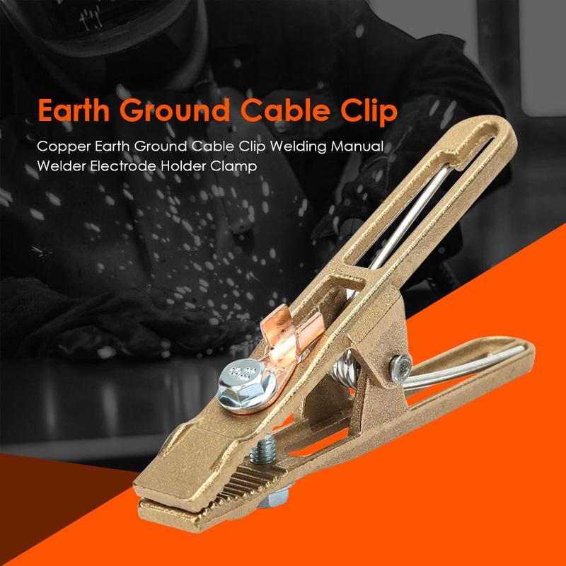Copper Welding Electrode Holder Earth Ground Cable Clip for Welding Clamp Welder