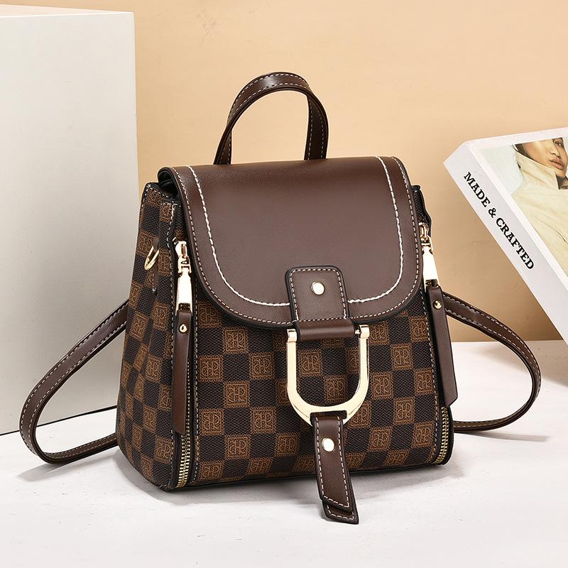 Bag messenger bag women's 2025 new fashion backpack pu Korean student personalized backpack women's bag