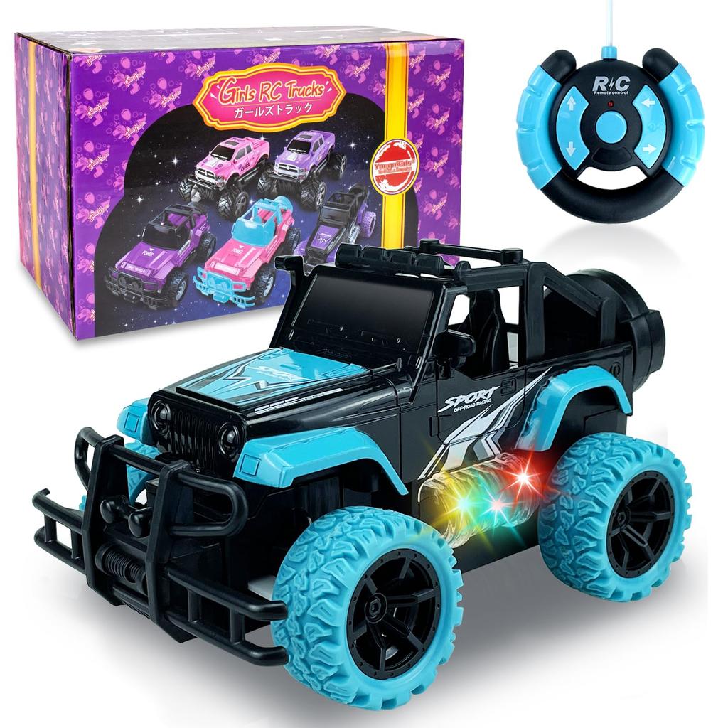 Maßstab RC Jeep Stunt Car mit Seitenfernbedienung Groß für Grundschulgeschenk 2,4 GHz 1/20 Offroad Lichter, Steuerung, Reifen, Anfänger, Jungen, Schüler,