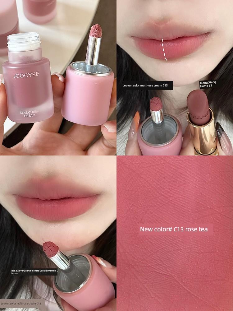 Spring Day Outing~Joocyee Multi-Use Cream Water Gloss Lip Glaze Lip Mud Lipstick Blush Eyeshadow Solid Lip Gloss for Women