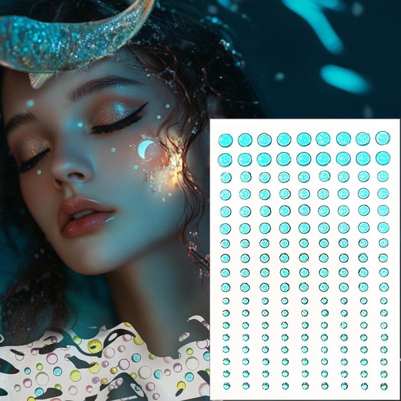 1 Sheet 162Pcs  Stickers  Jewels Stickers Self Adhesive Face Body Gem Stickers Diy Decorative Crafts