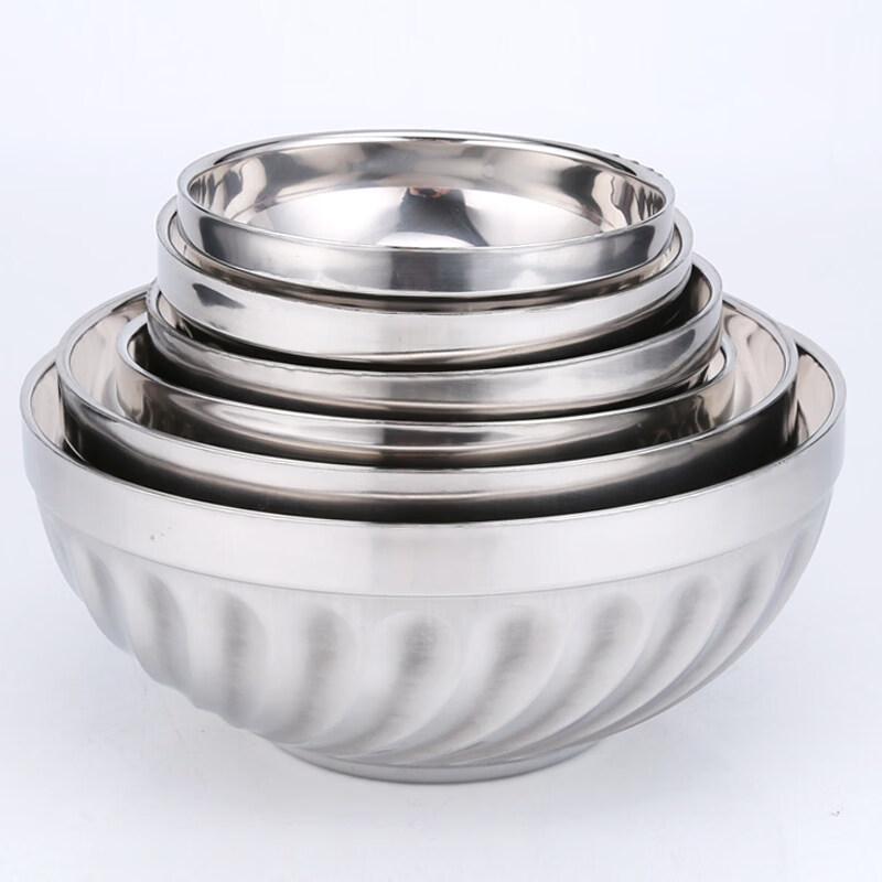 Double-Layer 304 Stainless Steel Insulated Soup Bowl