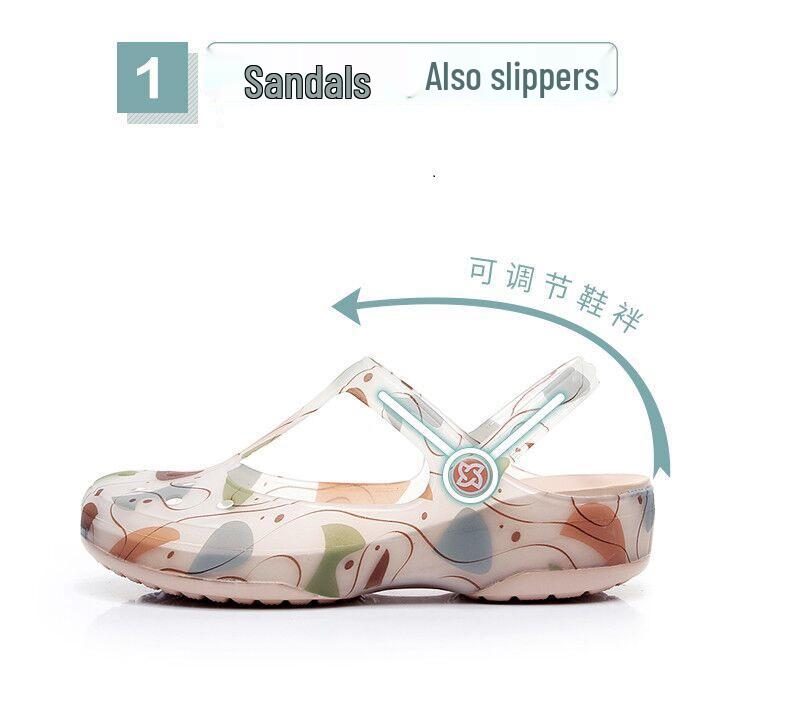 VEBLEN Women's Summer Flat Jelly Sandals - Beach & Outdoor Wedge Slippers