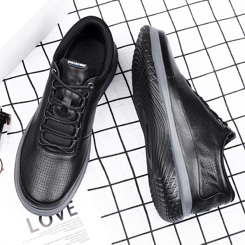 Fashion Genuine Leather Men's Casual Shoes Outdoor Running Shoes Non-Slip Male Sneakers Light Men Tenis Masculino Leisure Walk Trainers