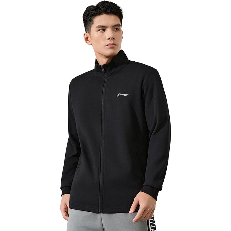 Li Ning Comfortable Versatile Stand Collar Casual Cardigan Sweatshirt Men Sweatshirt AWDA326-1