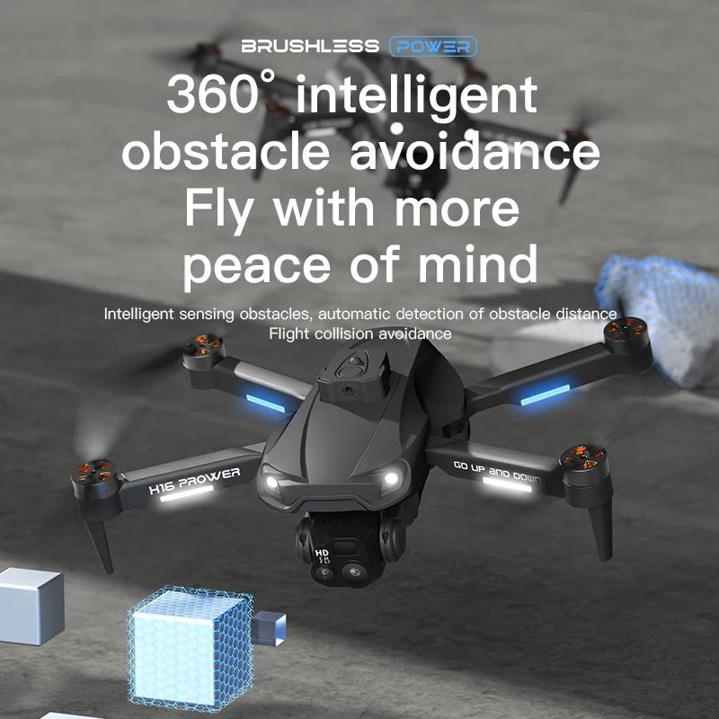 New H16 Mini Drone GPS Rc Drone HD Optical Flow Positioning 360° Obstacle Avoidance Brushless Motor Gesture Photography Foldable Quadcopter UAV