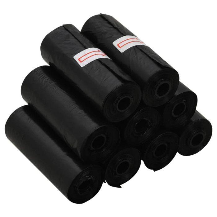 Sac à crottes pour chien - vidaXL - 750 sacs - Imperméables - Résistants - Noir