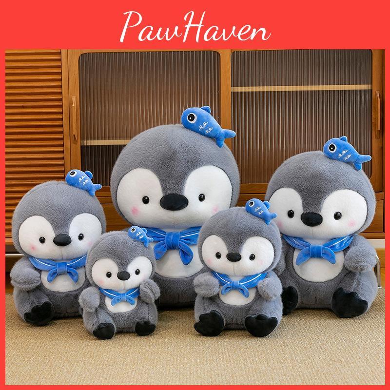 Fish Tie Bow Penguin Plush Toy Animal Stuffed Doll Cute Decoration Kids Gift