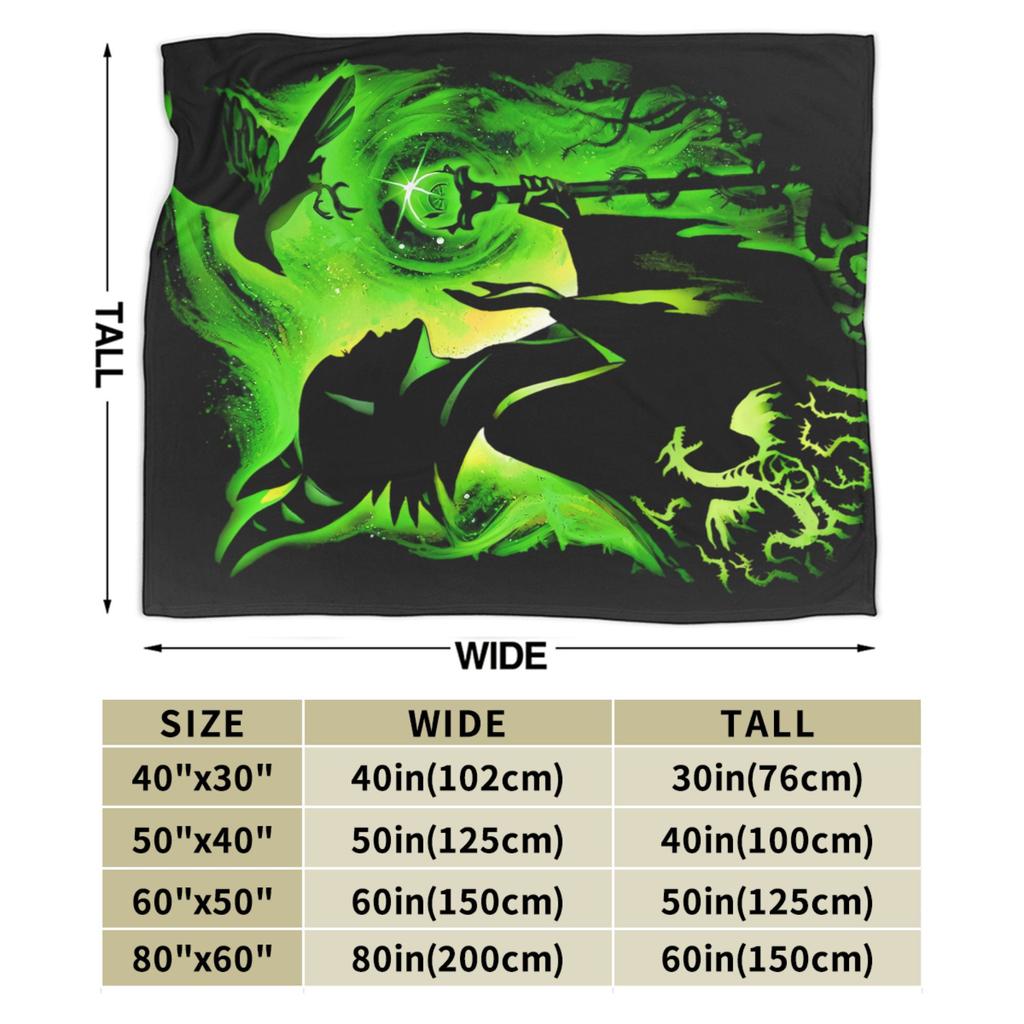 Sleeping Beauty Maleficent Villain Velvet Throw Blankets Bad Witches Blankets for Home Travel Lightweight Thin Outdoor Portable