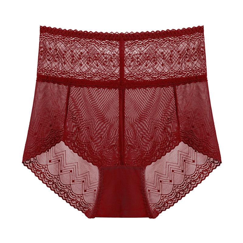 

Женские трусики с высокой талией и контролем живота, больших размеров, кружевные, сексуальные, для подтяжки ягодиц XL