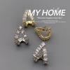 Korean design high-end sense small exquisite stud earrings women's light luxury retro earrings niche silver needle ear jewelry in