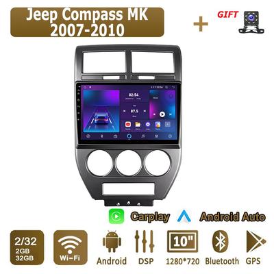Android Carplay Car Radio For Jeep Compass MK 2007-2010 Multimedia Player Head Unit Stereo GPS Navigation BT WIFI 2+32GB