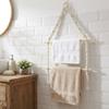 Hand-woven Wooden Towel Holder Double-layer Storage Racks Tissue Paper Racks Bathroom